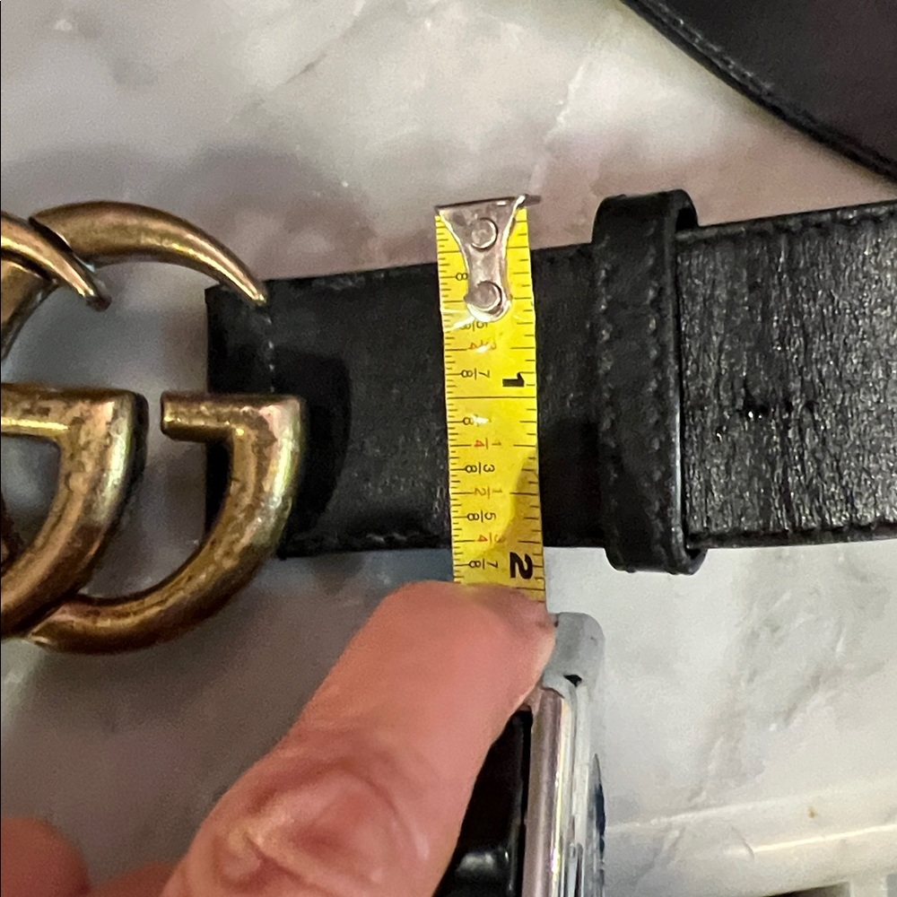 Gucci Marmot Black Leather Belt - Picture 11 of 14
